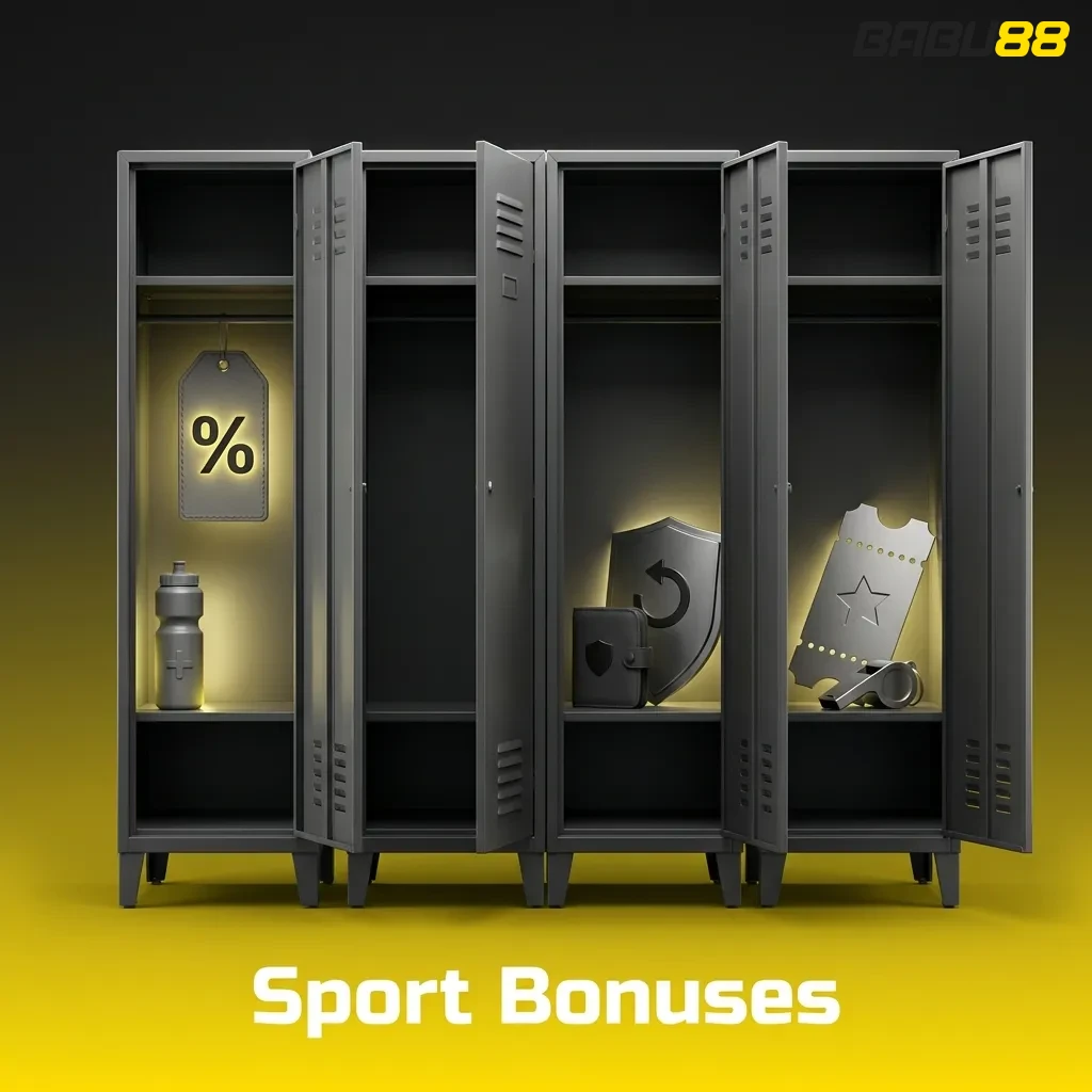 Sports betting bonuses including welcome match, accumulator boost, bet insurance, and weekly free bet promotions.
